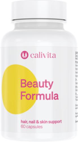 Opakowanie suplementu diety Beauty Formula Calivita wspierającego skórę, włosy i paznokcie.