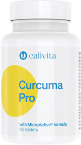 Curcuma Pro Calivita – opakowanie suplementu z kurkuminą, BioPerine® i MicroActive® dla wsparcia stawów i odporności.