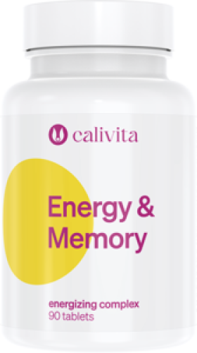 Opakowanie suplementu Energy & Memory Calivita wspierającego energię, pamięć i koncentrację.