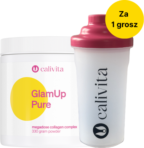 Opakowanie suplementu diety GlamUp Pure Calivita wspierającego urodę i zdrowie skóry.