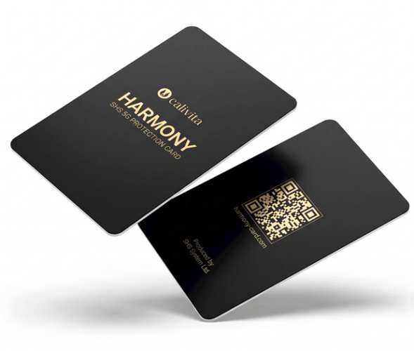 Karta ochronna Calivita Harmony Card SHS 5G Protection Card, redukująca promieniowanie elektromagnetyczne 5G.