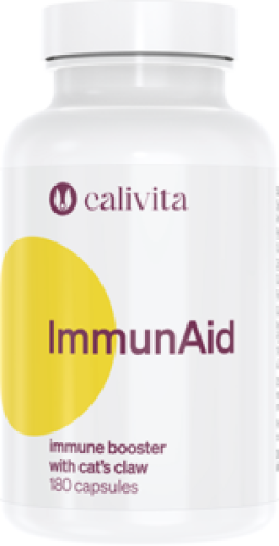 ImmunAid Calivita – opakowanie suplementu diety wspierającego odporność, z widocznym logo producenta i nazwą produktu
