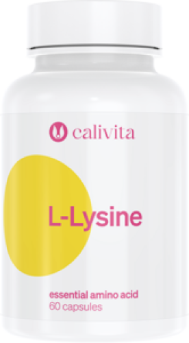 Opakowanie suplementu diety L-Lysine Plus Calivita wspierającego odporność i syntezę kolagenu