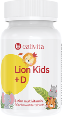 Lion Kids + D Calivita - multiwitamina dla dzieci w kształcie zwierzątek do ssania