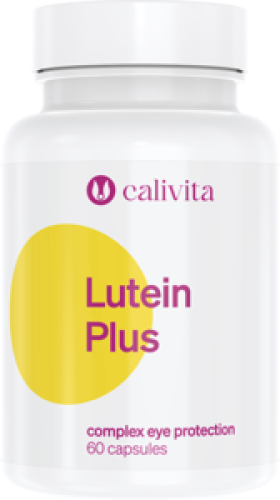 Opakowanie suplementu Lutein Plus Calivita, wspierającego zdrowie oczu i prawidłowe widzenie.