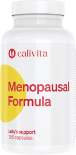 Opakowanie suplementu Menopausal Formula Calivita – naturalne wsparcie dla kobiet w menopauzie.