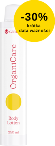 Opakowanie ekologicznego balsamu do ciała OrganiCare Body Lotion 250 ml Calivita, z naturalnymi składnikami dla całej rodziny.