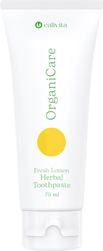 Opakowanie OrganiCare Fresh Lemon Herbal Toothpaste – ziołowej pasty do zębów z cytryną dla całej rodziny