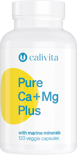 Opakowanie suplementu Pure Ca + Mg Plus Calivita z naturalnym wapniem i magnezem.