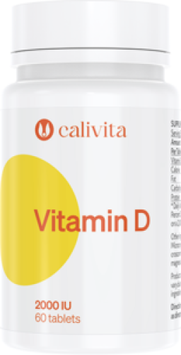 Opakowanie suplementu Vitamin D 2000 IU Calivita wspomagającego odporność i zdrowe kości