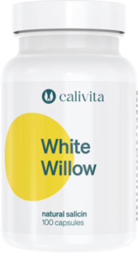 White Willow Calivita – opakowanie suplementu diety z naturalną korą wierzby białej (Salix alba) wspierającego stawy i wzmocnienie organizmu.